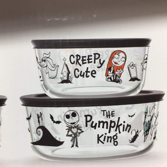 Nightmare Before Christmas Pyrex 8 Piece Set Disney Tim Burton - Picture 3 of 3